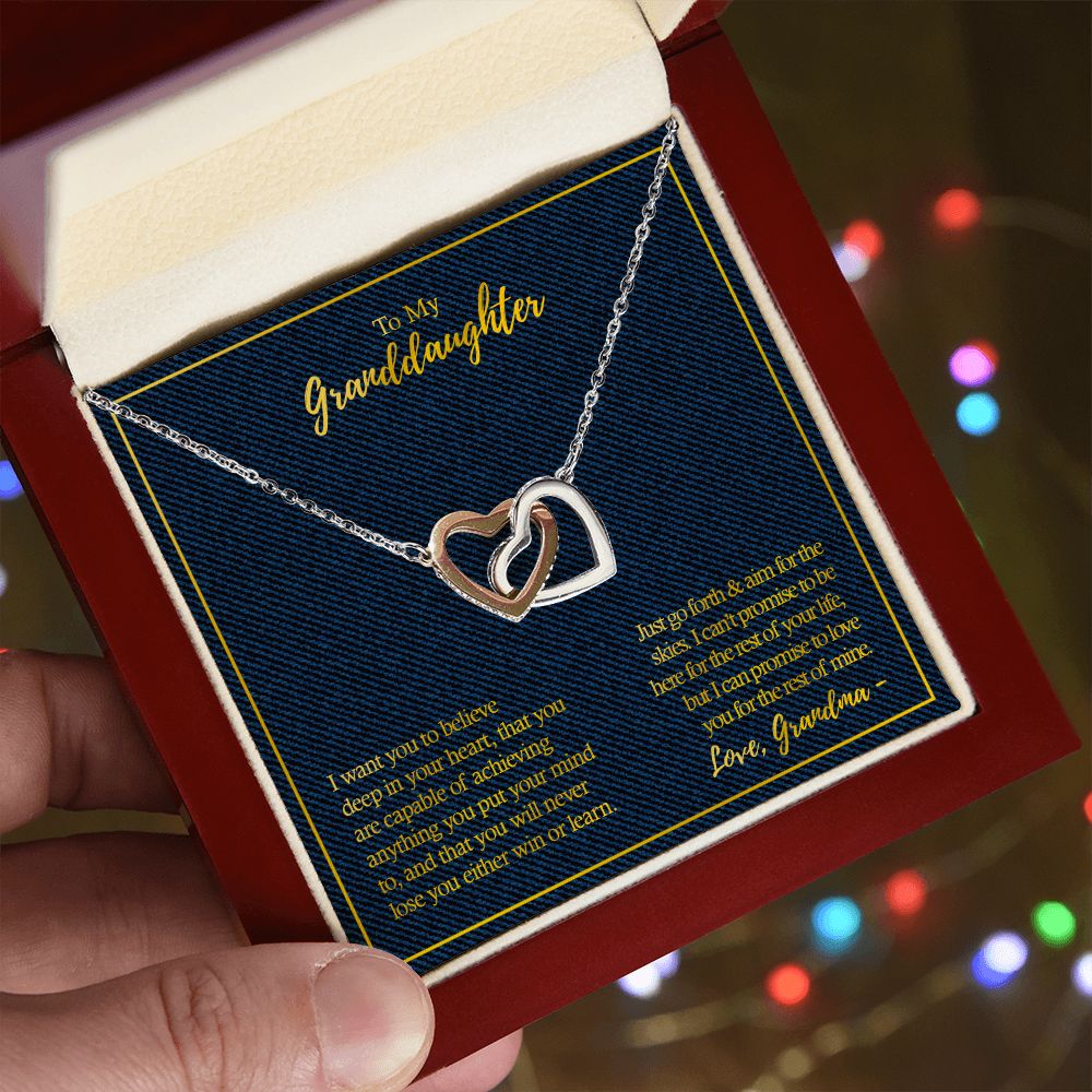 Granddaughter Gift from Grandma - Interlocking Hearts Necklace