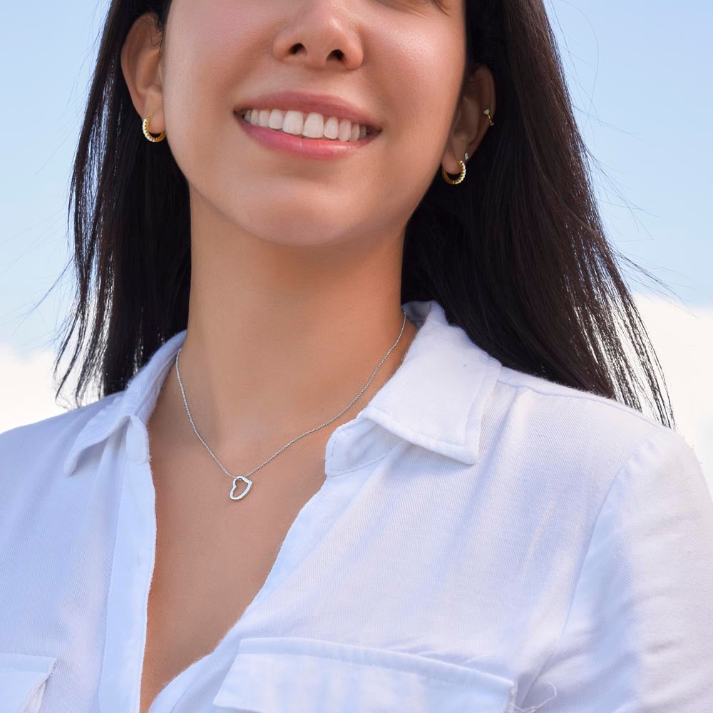 Granddaughter Gift from Grandma - Delicate Heart Necklace