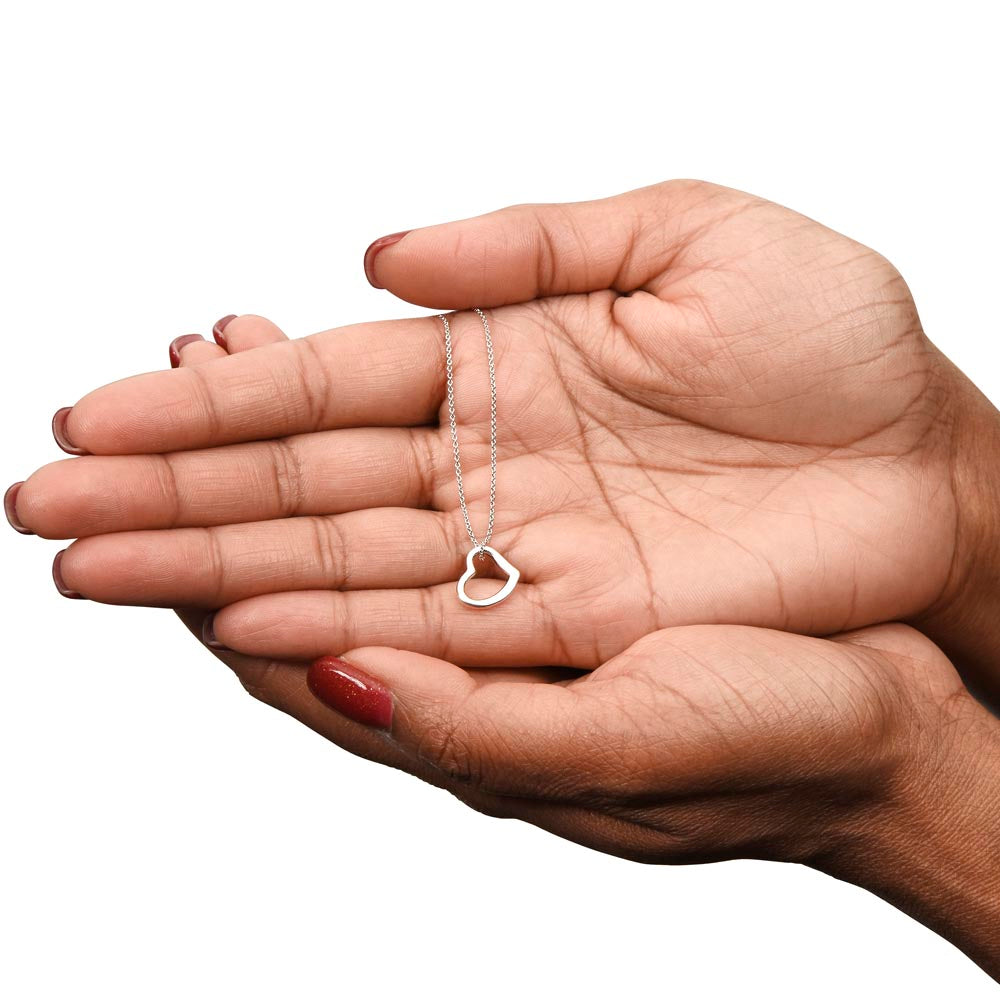 Granddaughter Gifts from Grandma - Silver Heart Necklace