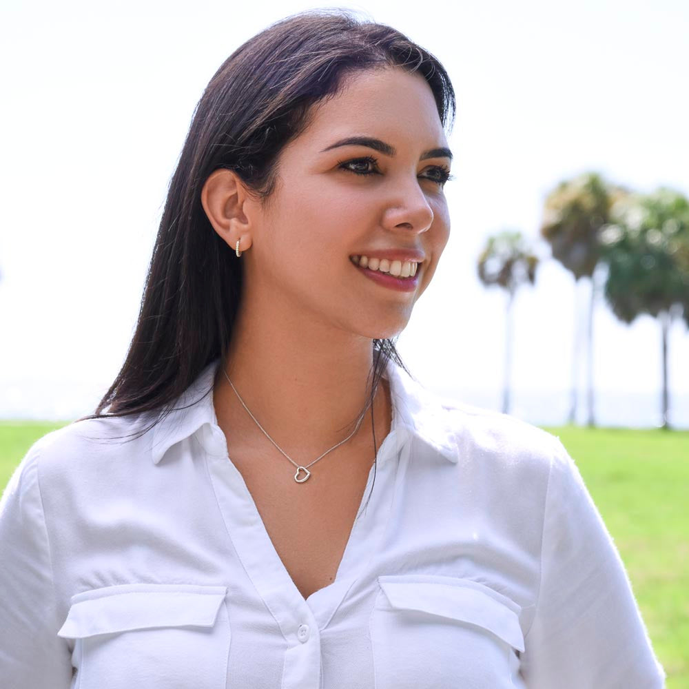 Granddaughter Gifts from Grandma - Silver Heart Necklace