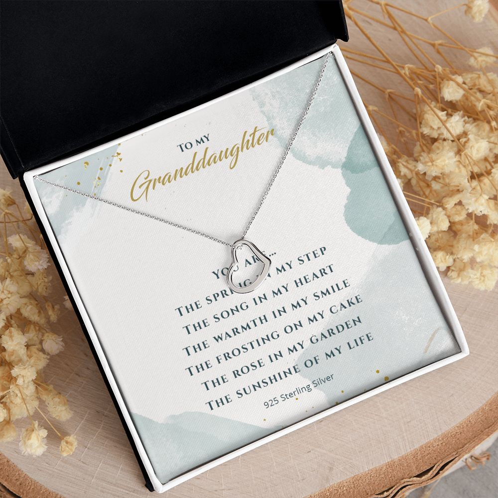Granddaughter Gifts from Grandma - Heart Love Necklace
