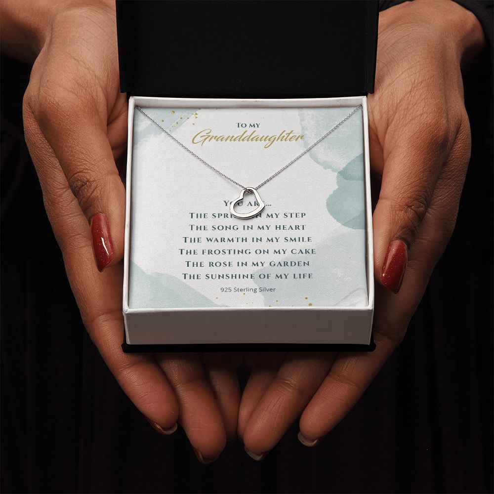 Granddaughter Gifts from Grandma - Heart Love Necklace