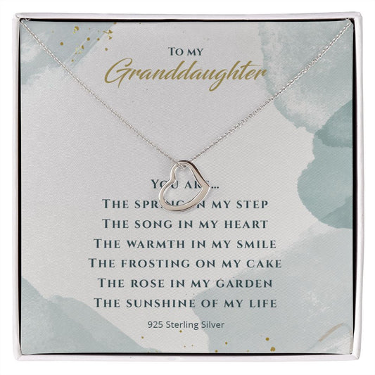 Granddaughter Gifts from Grandma - Heart Love Necklace