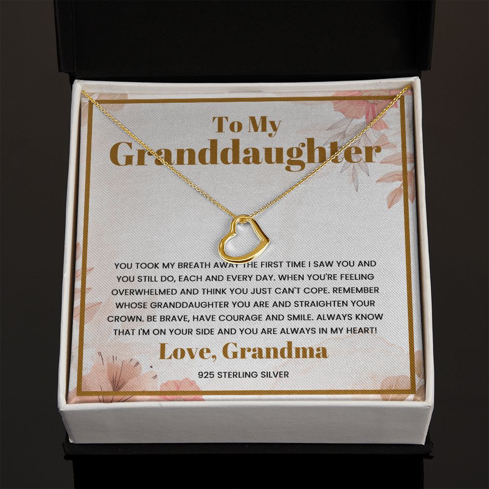 Granddaughter Gifts from Grandma - Heart Necklace