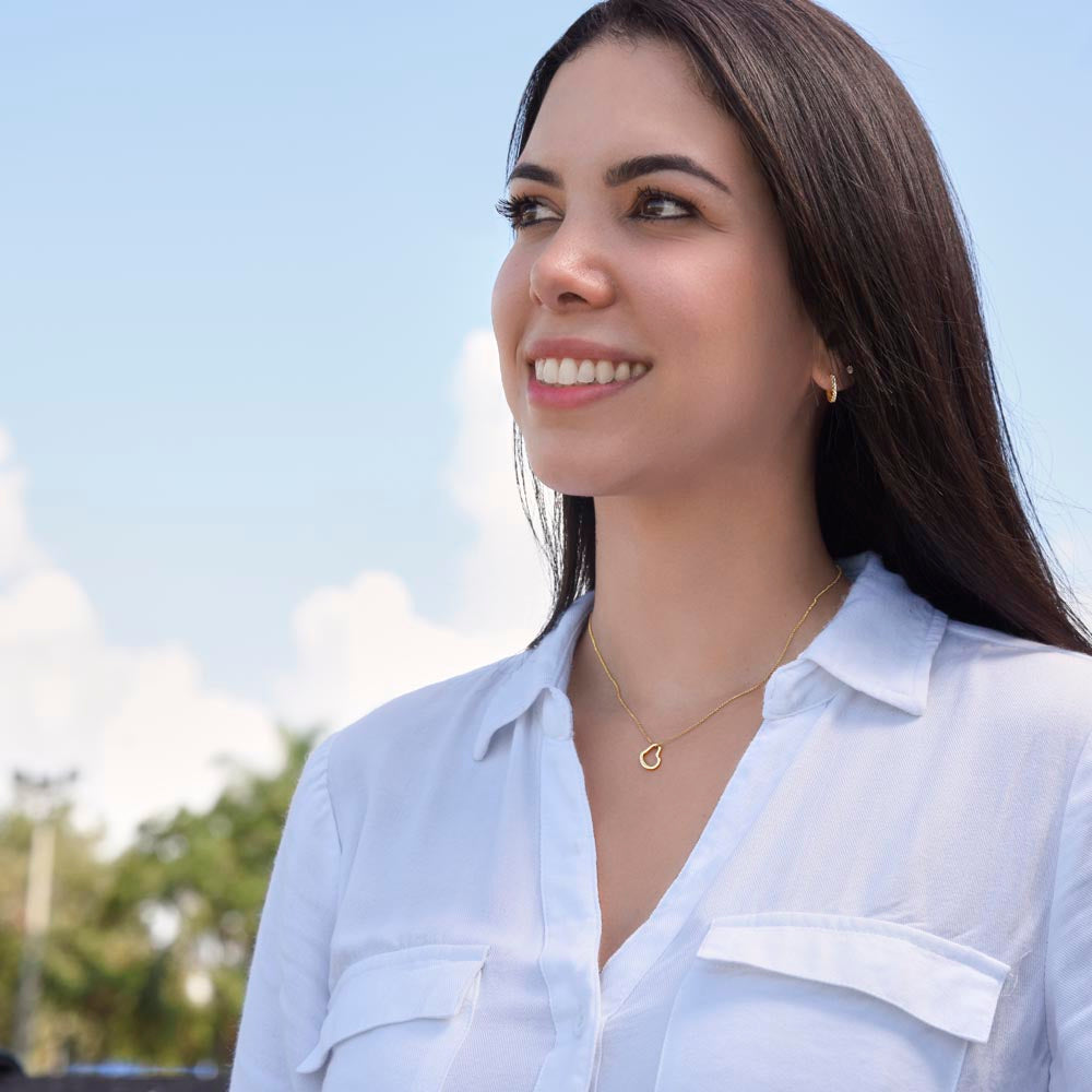 Granddaughter Gifts from Grandma - Silver Heart Necklace
