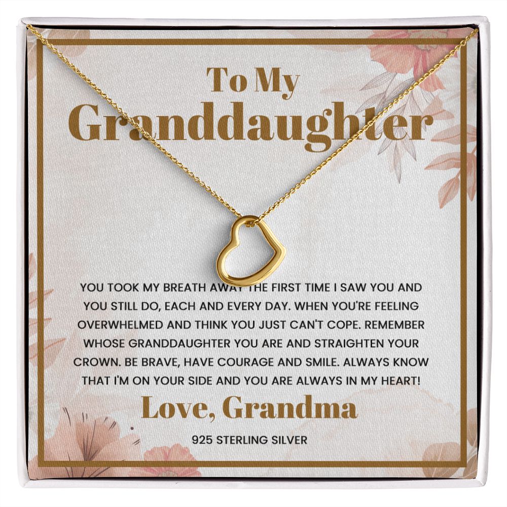 Granddaughter Gifts from Grandma - Heart Necklace