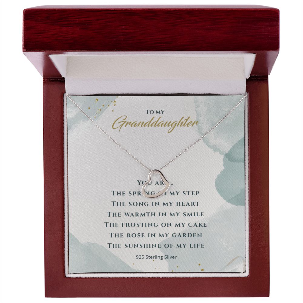 Granddaughter Gifts from Grandma - Heart Love Necklace