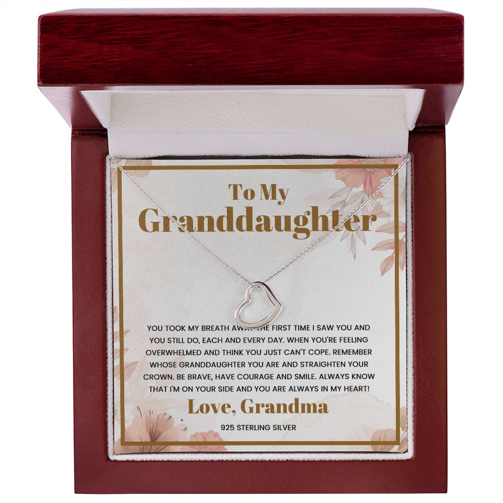Granddaughter Gifts from Grandma - Heart Necklace