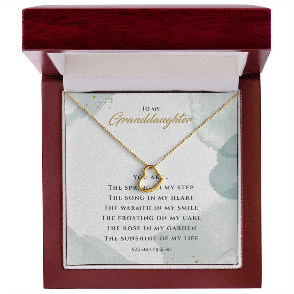 Granddaughter Gifts from Grandma - Heart Love Necklace