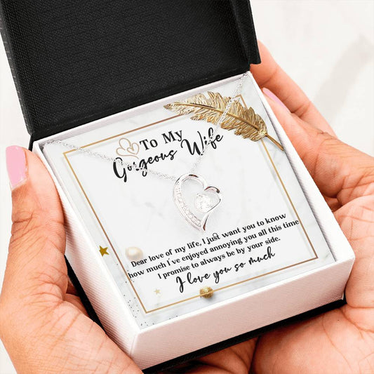 To My Gorgeous Wife Forever Love Necklace, Gift for Wife