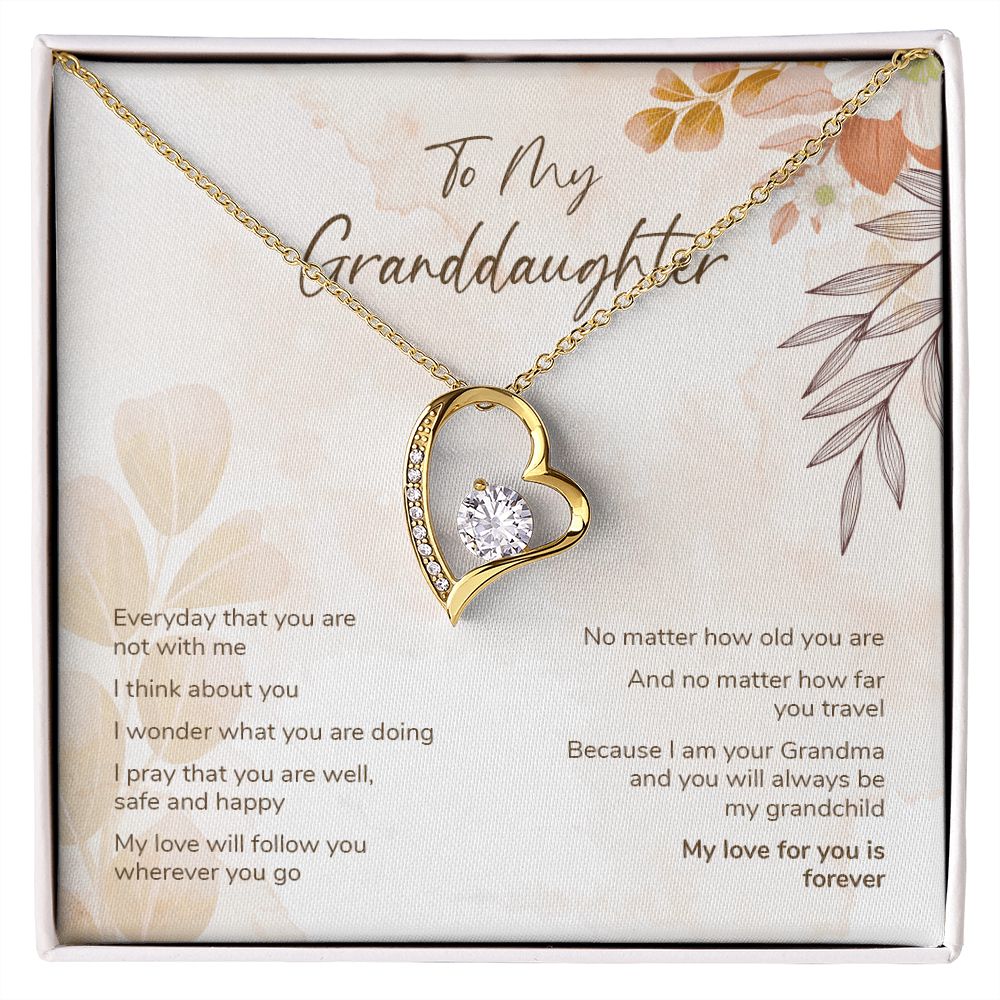 Granddaughter Gift from Grandma - Forever Love Necklace