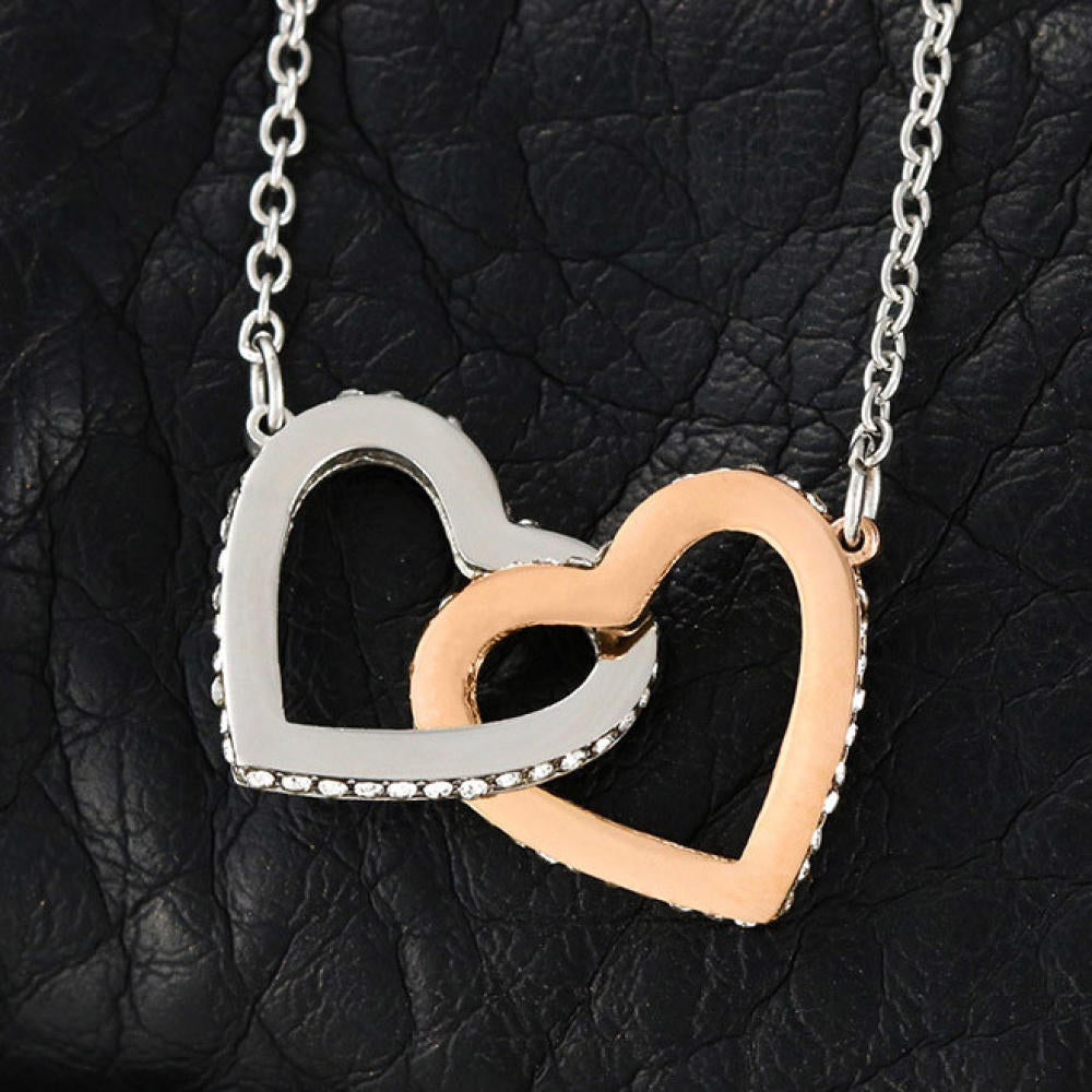 To My Gorgeous Wife Interlocking Hears Necklace, Gift for Wife