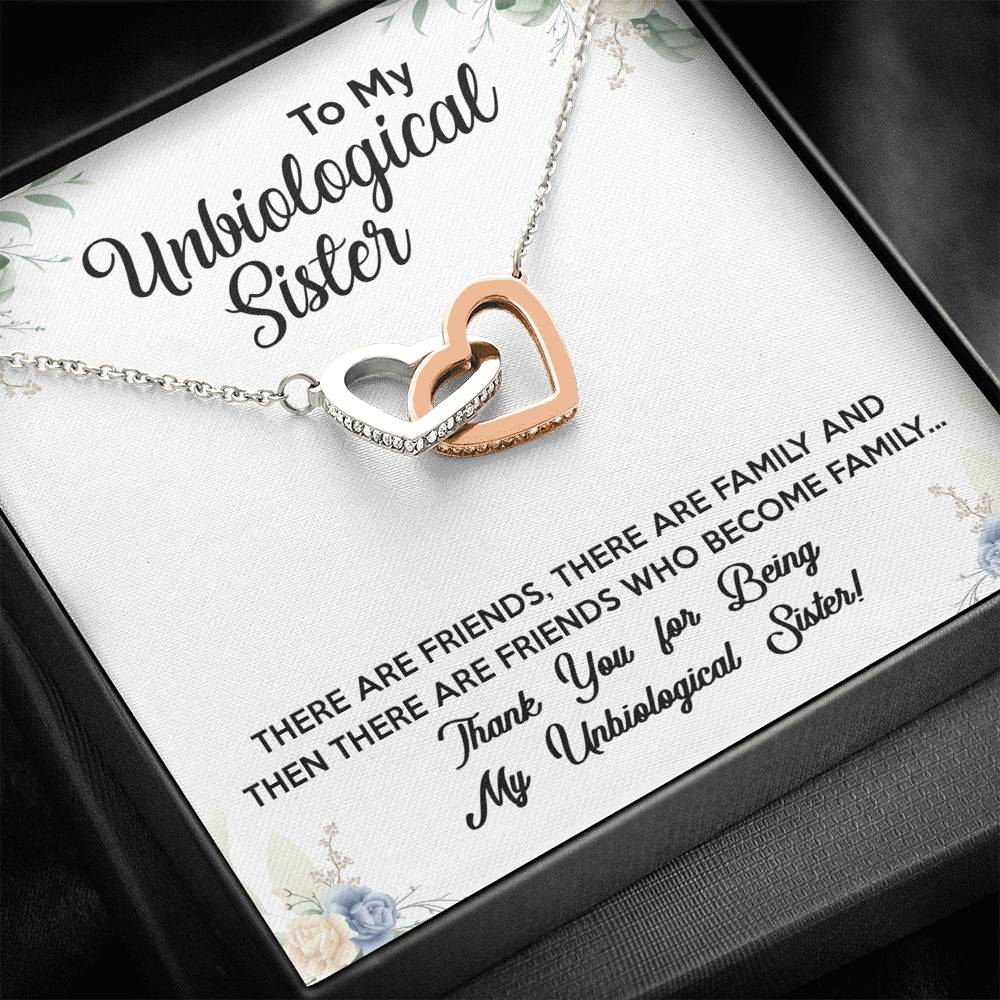 To My Unbiological Sister Necklace with a Message Card