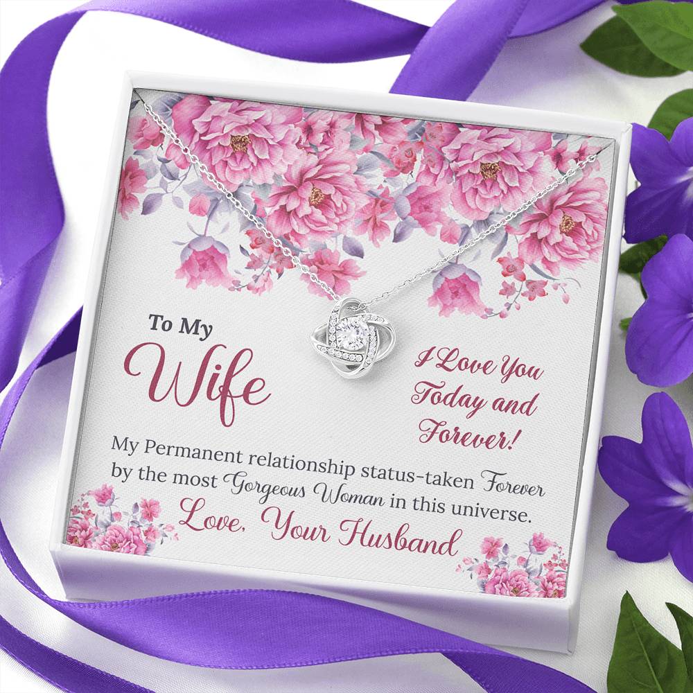 To My Wife | I love You Today and Forever! | Necklace with Message Card, Gift from Husband
