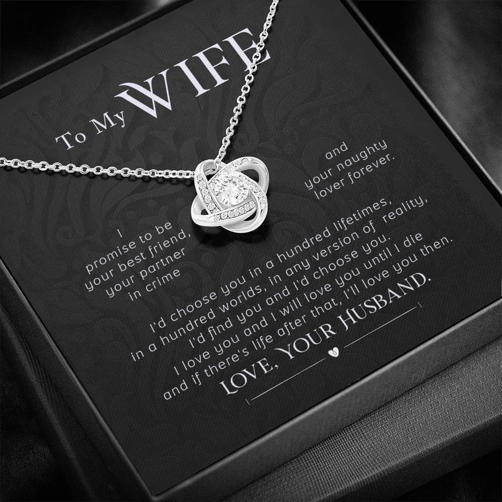 Gift for Wife, Love Knot To My Wife Necklace