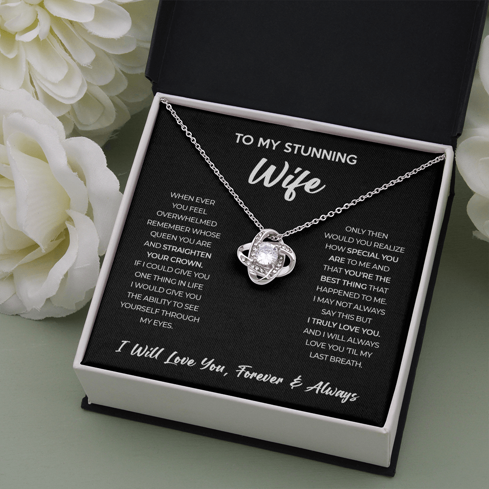 Wife - Forever & Always - Love Knot Necklace