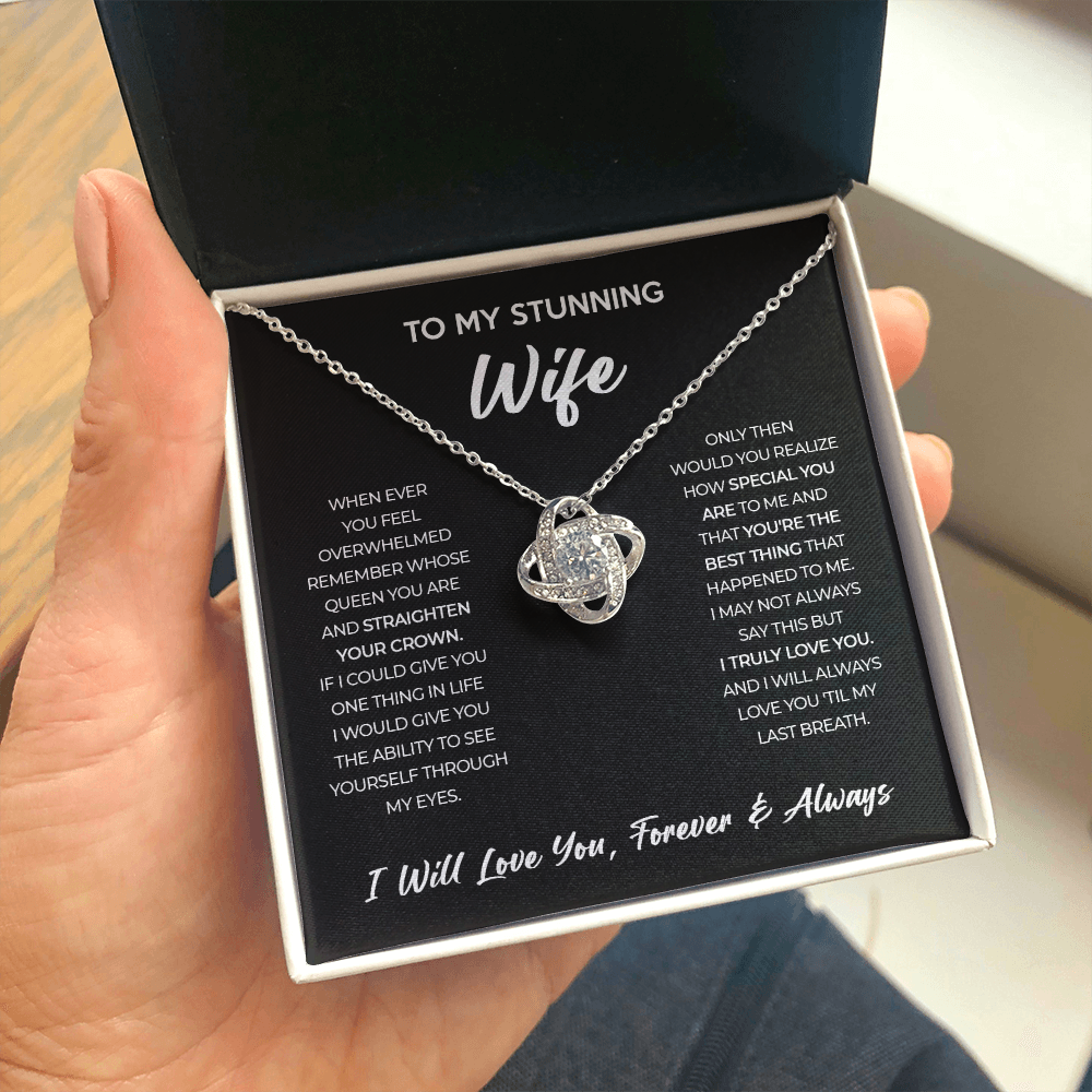 Wife - Forever & Always - Love Knot Necklace