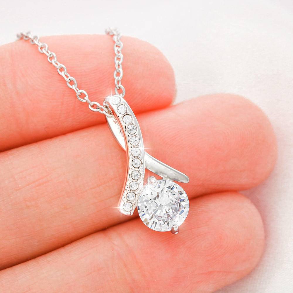 To My Girlfriend, Gift for Her Alluring Beauty Necklace with Message Card