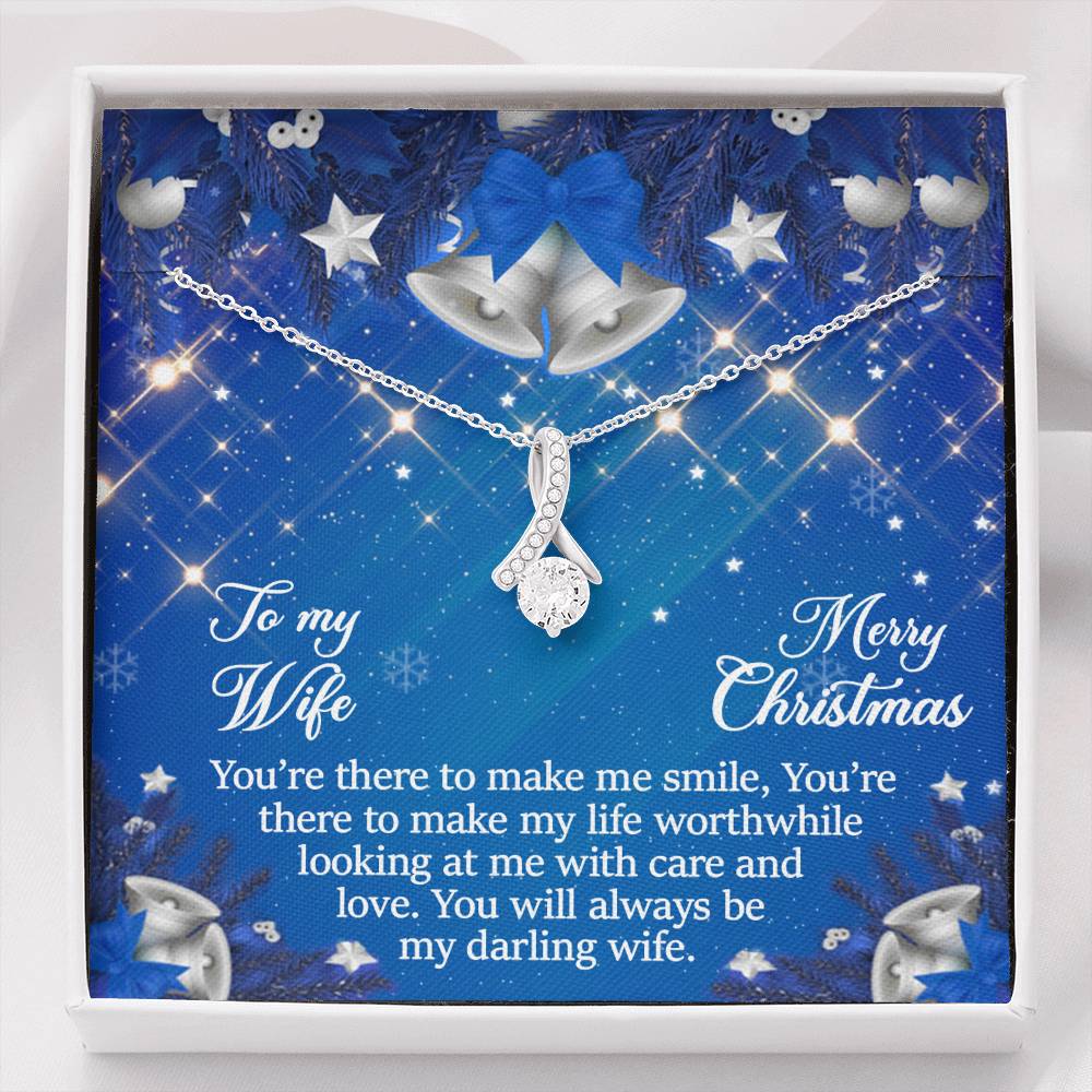 To My Wife Gift Alluring Beauty Necklace with Message Card