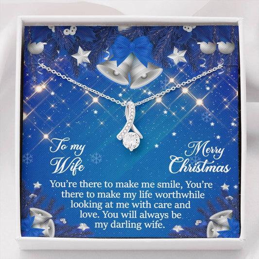 To My Wife Gift Alluring Beauty Necklace with Message Card