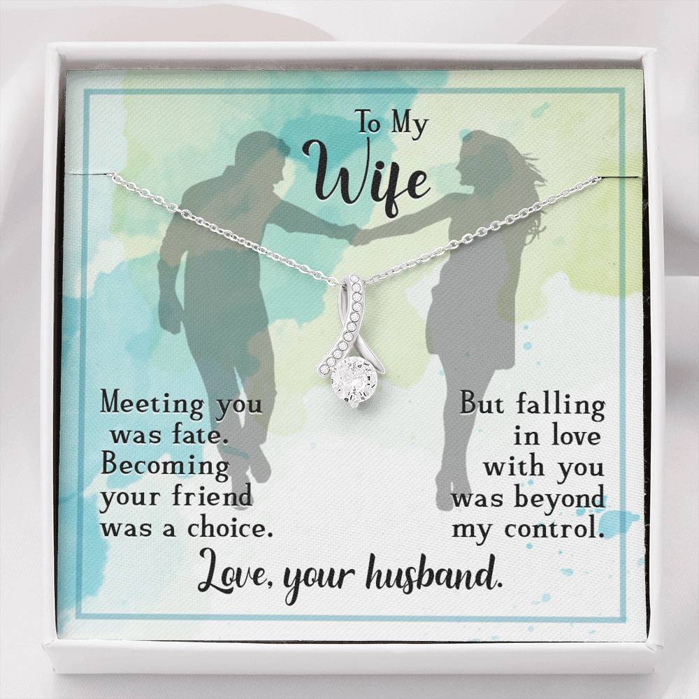 To My Wife Necklace with Message Card, Gift from Husband