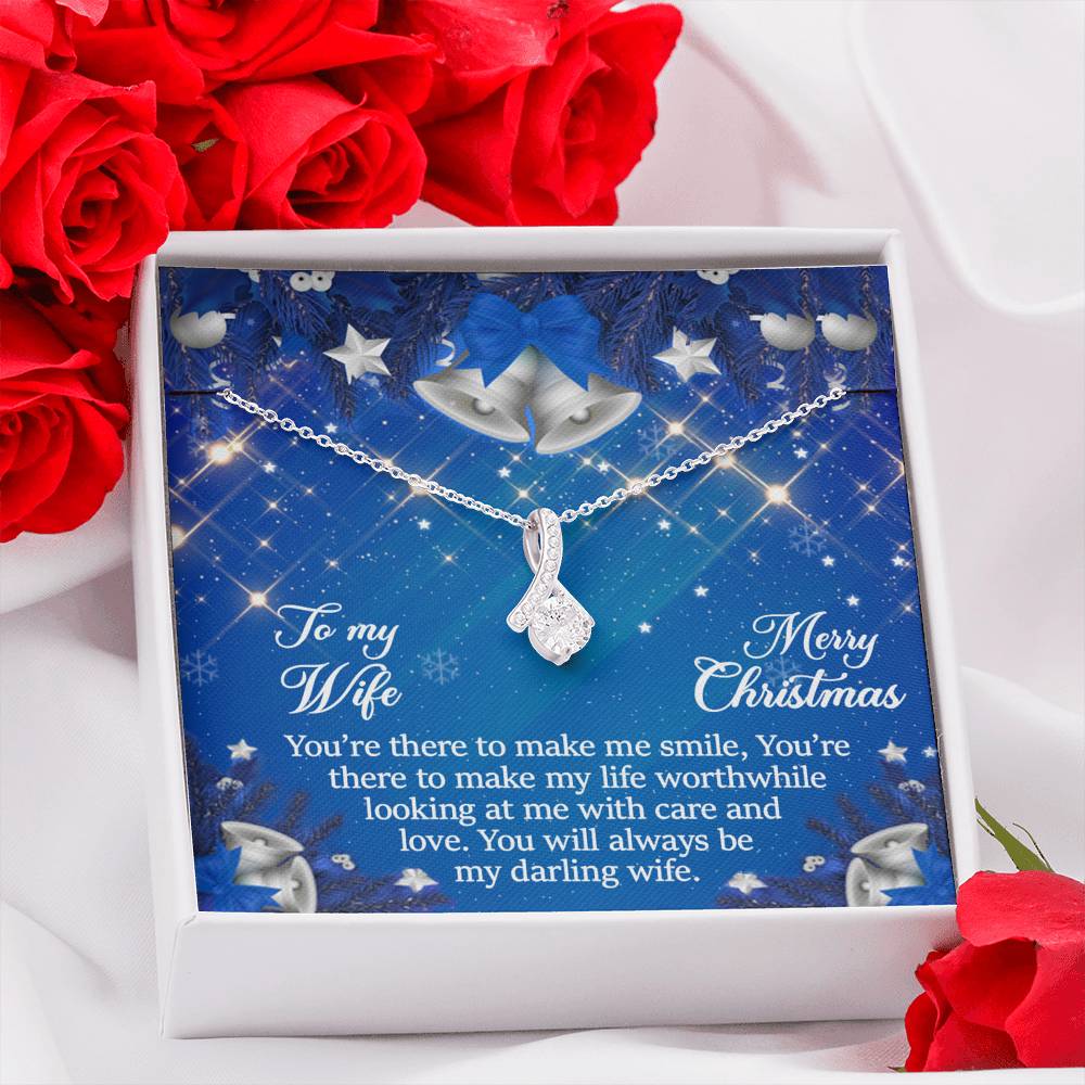 To My Wife Gift Alluring Beauty Necklace with Message Card