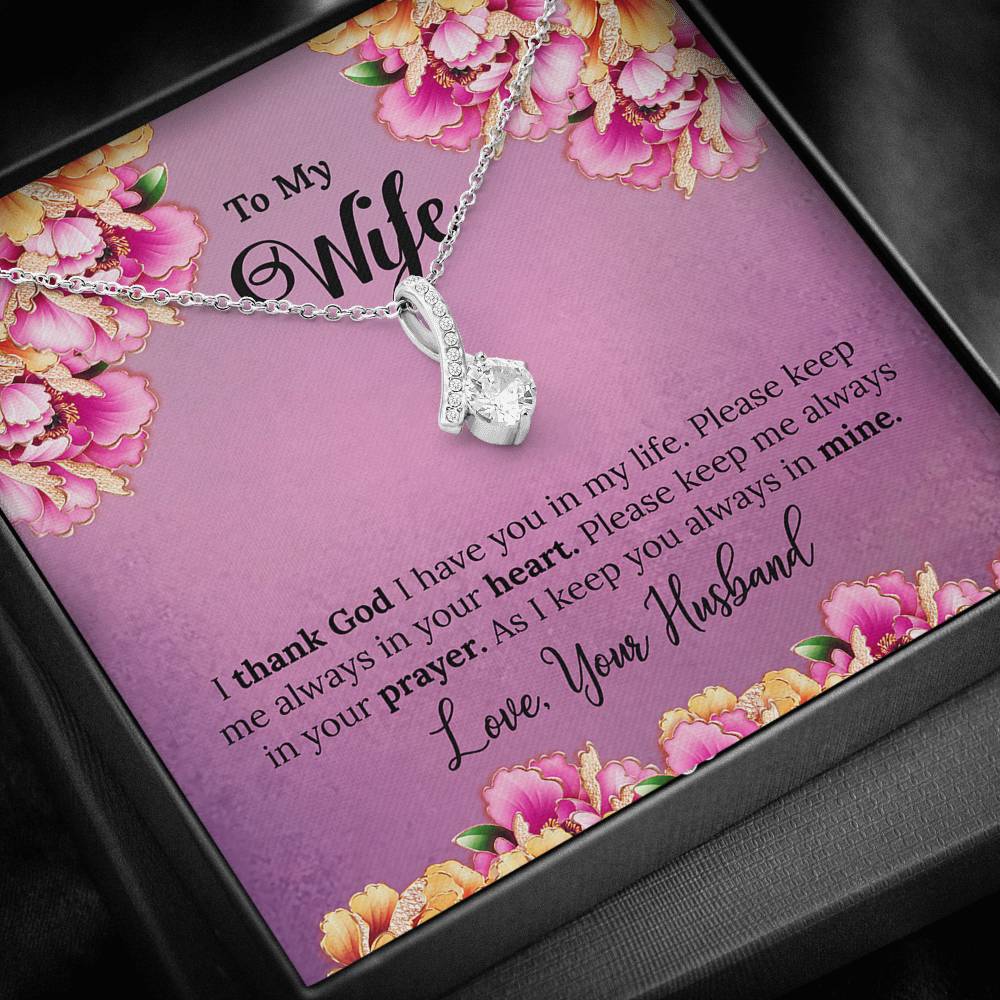 To My Wife Gift Alluring Beauty Necklace with Message Card