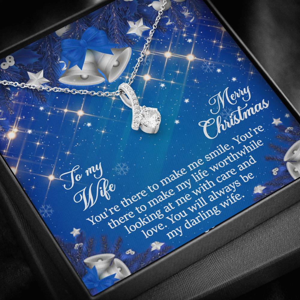 To My Wife Gift Alluring Beauty Necklace with Message Card