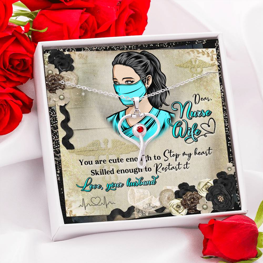 Gift for Nurse Wife, Stethoscope Necklace