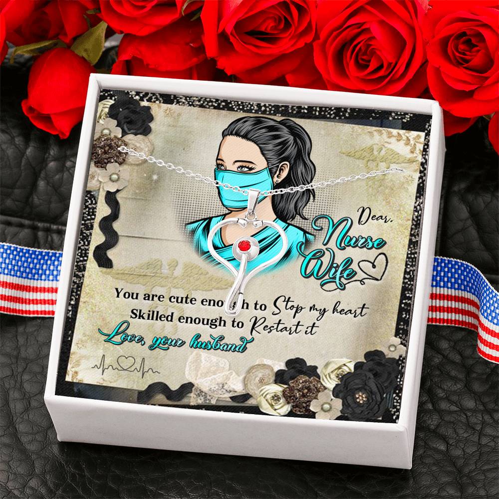 Gift for Nurse Wife, Stethoscope Necklace