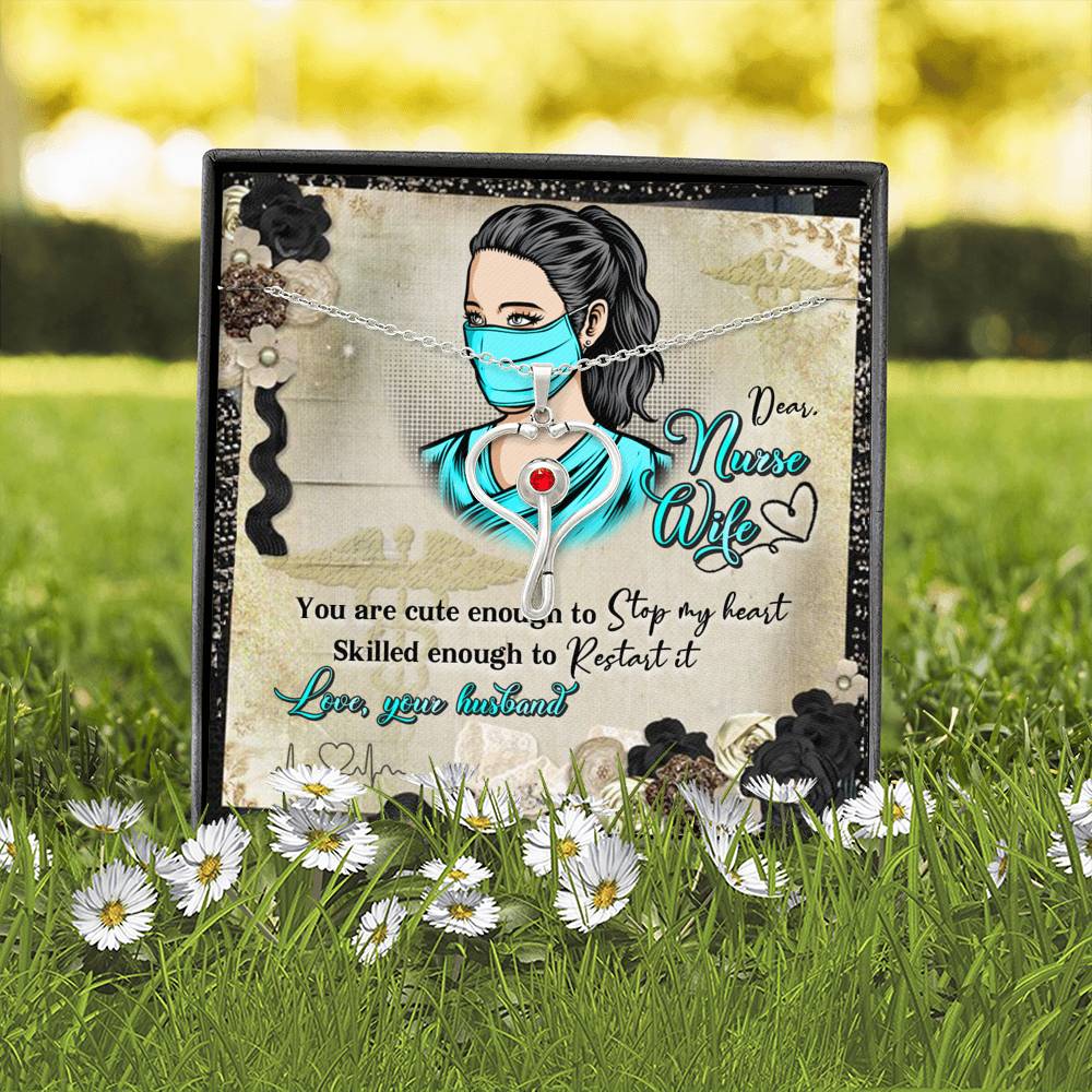 Gift for Nurse Wife, Stethoscope Necklace