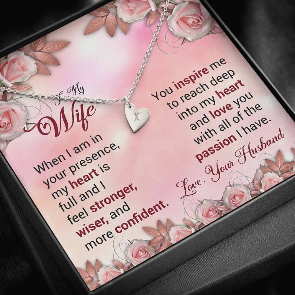 To My Wife Gift Sweetest Hearts Necklace With a Message Card