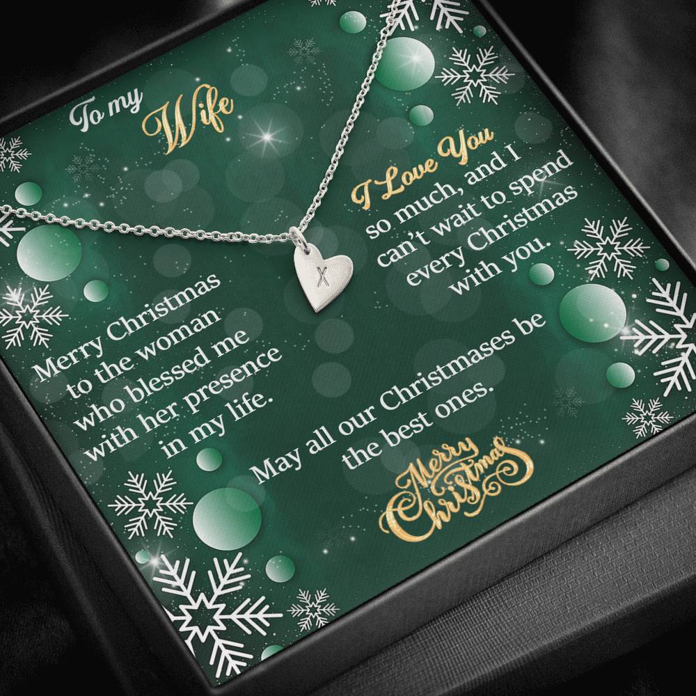 To My Wife Gift Sweetest Hearts Necklace With a Message Card