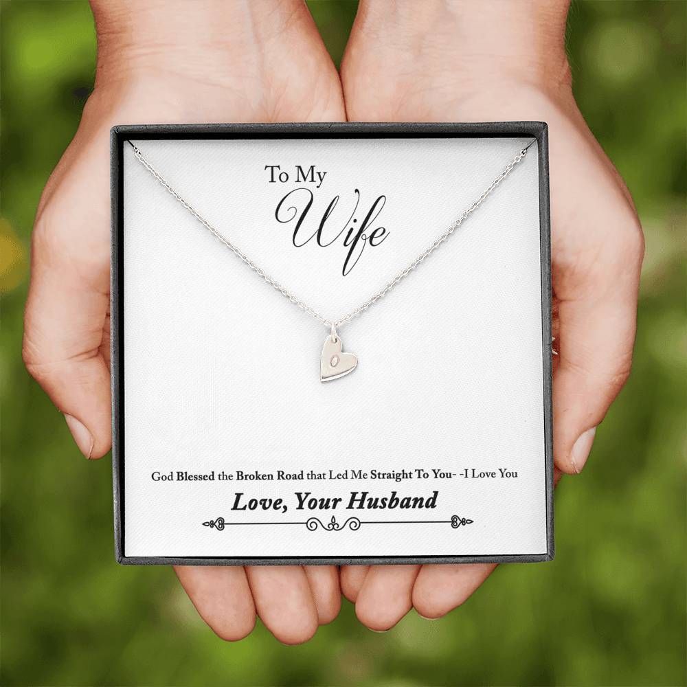 To My Wife Personalized Sweetest Hearts Necklace