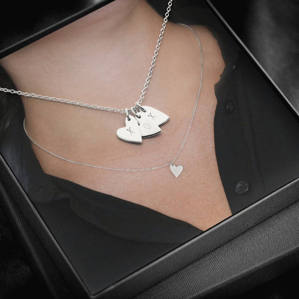 Sweetest Hearts Necklace With a Message Card