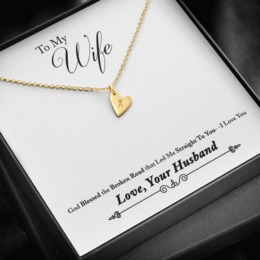 To My Wife Personalized Sweetest Hearts Necklace