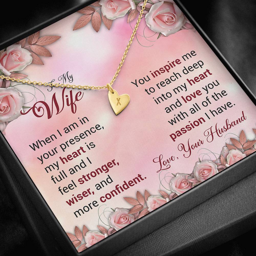 To My Wife Gift Sweetest Hearts Necklace With a Message Card