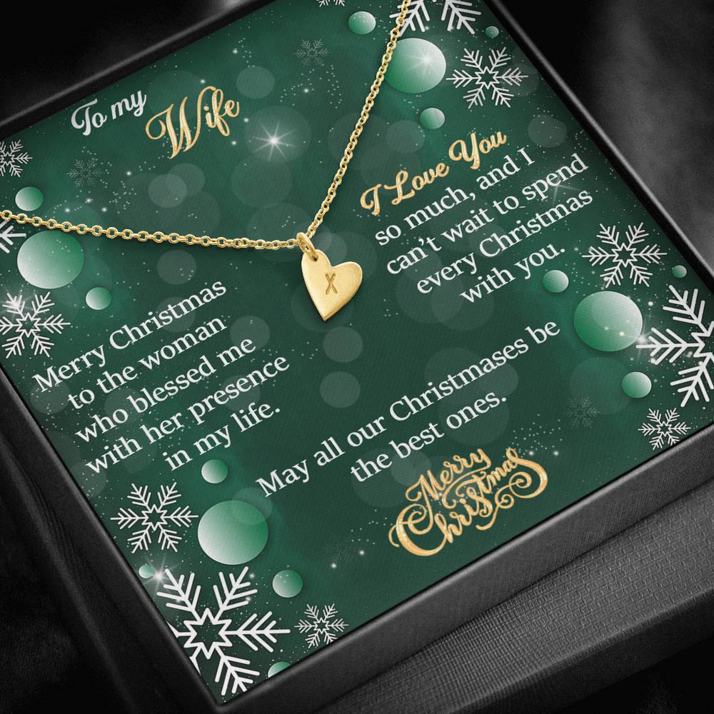 To My Wife Gift Sweetest Hearts Necklace With a Message Card