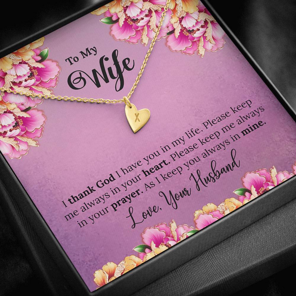 To My Wife Gift Sweetest Hearts Necklace With a Message Card