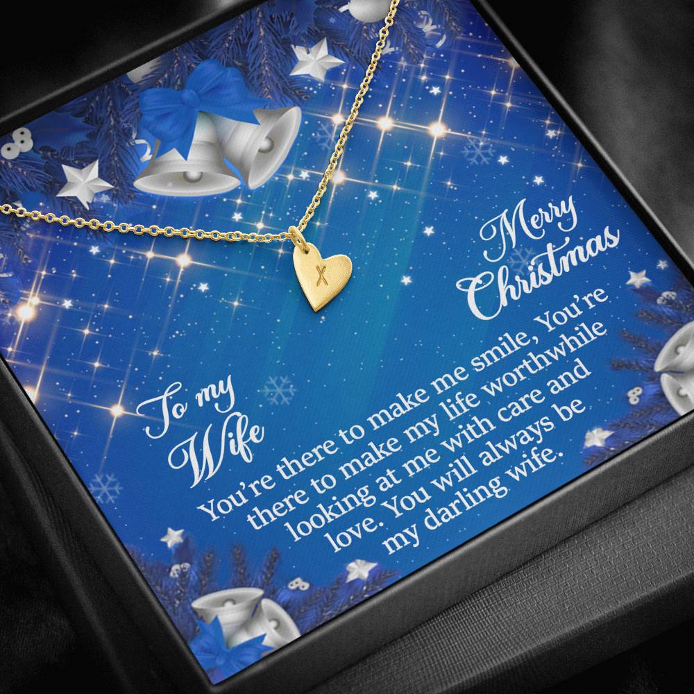 To My Wife Gift Sweetest Hearts Necklace With a Message Card