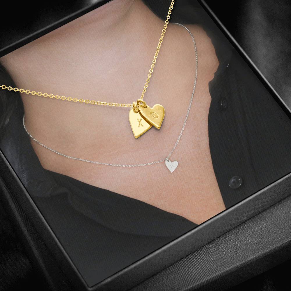 Sweetest Hearts Necklace With a Message Card