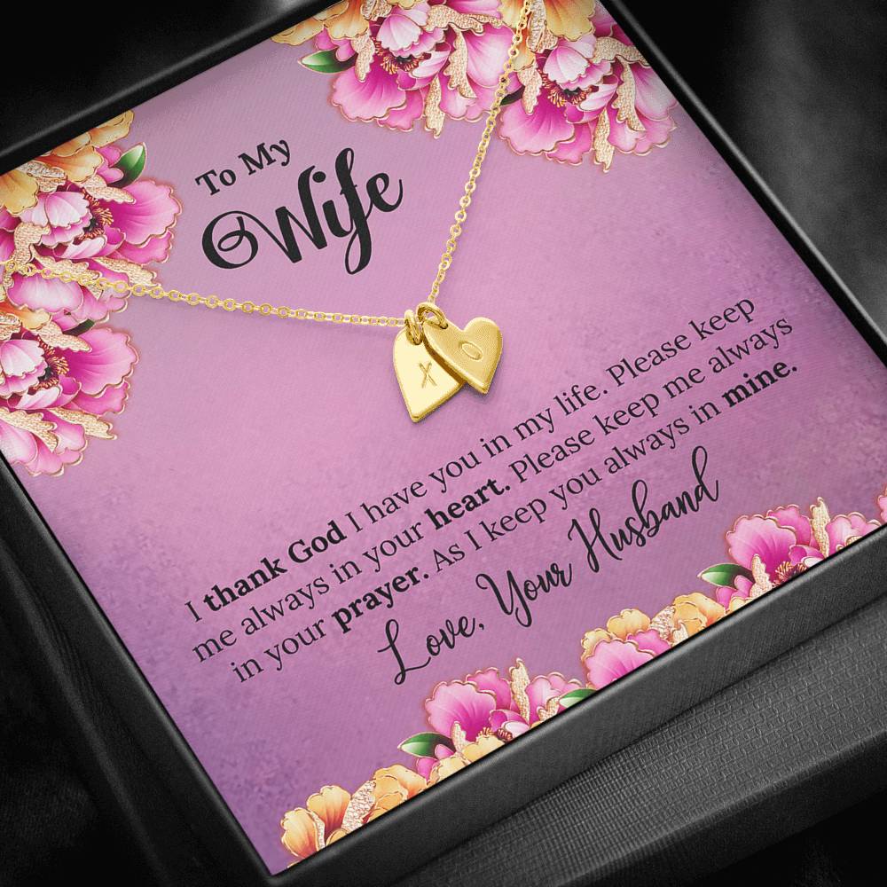 To My Wife Gift Sweetest Hearts Necklace With a Message Card