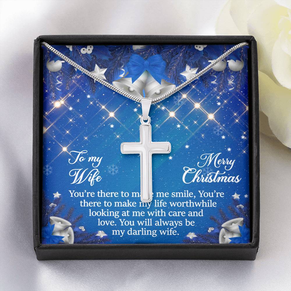 To My Wife Gift Cross Necklace