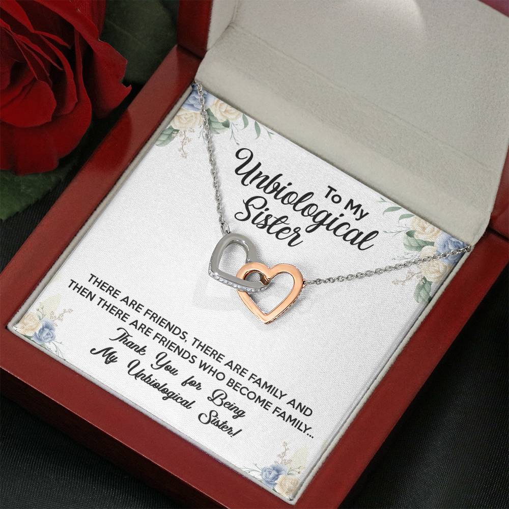 To My Unbiological Sister Necklace with a Message Card