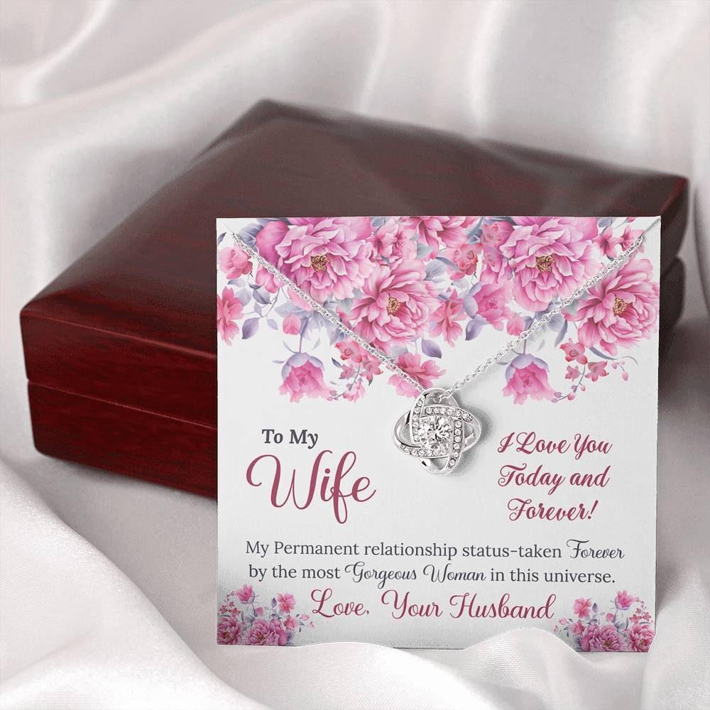 To My Wife | I love You Today and Forever! | Necklace with Message Card, Gift from Husband
