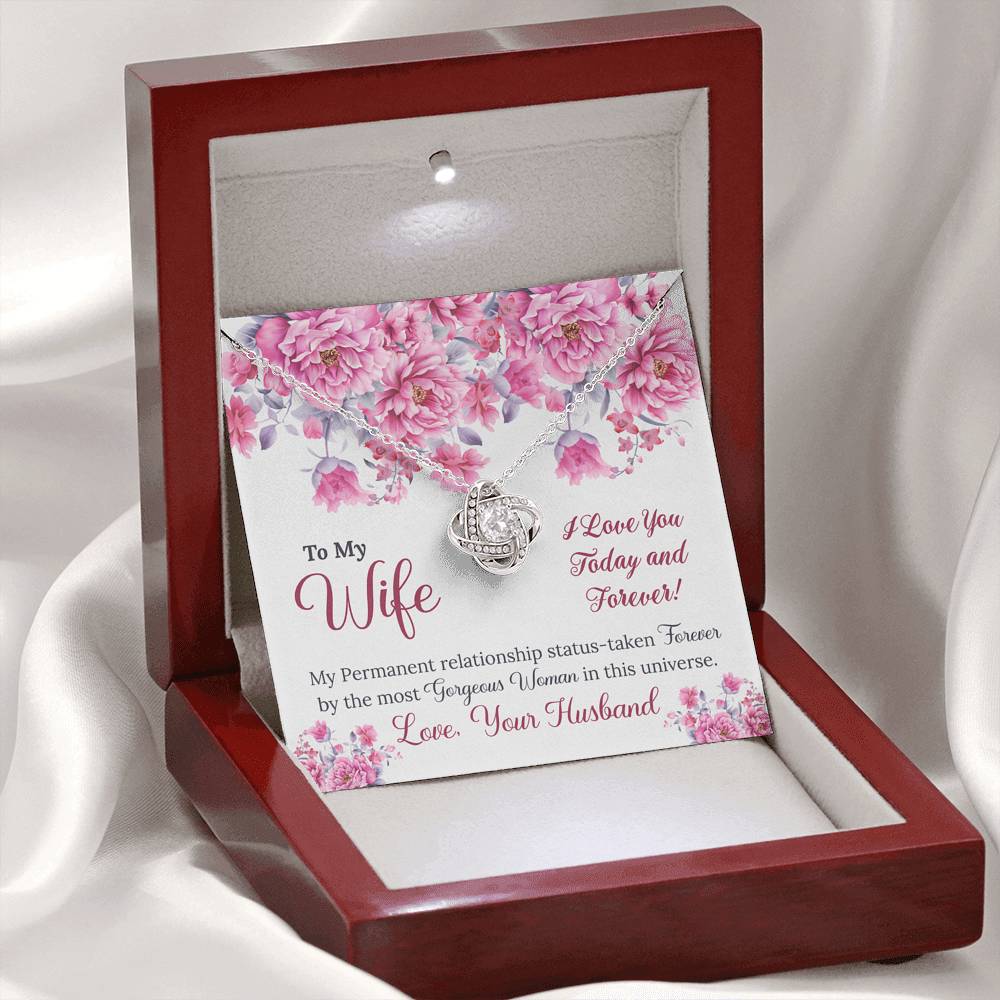 To My Wife | I love You Today and Forever! | Necklace with Message Card, Gift from Husband