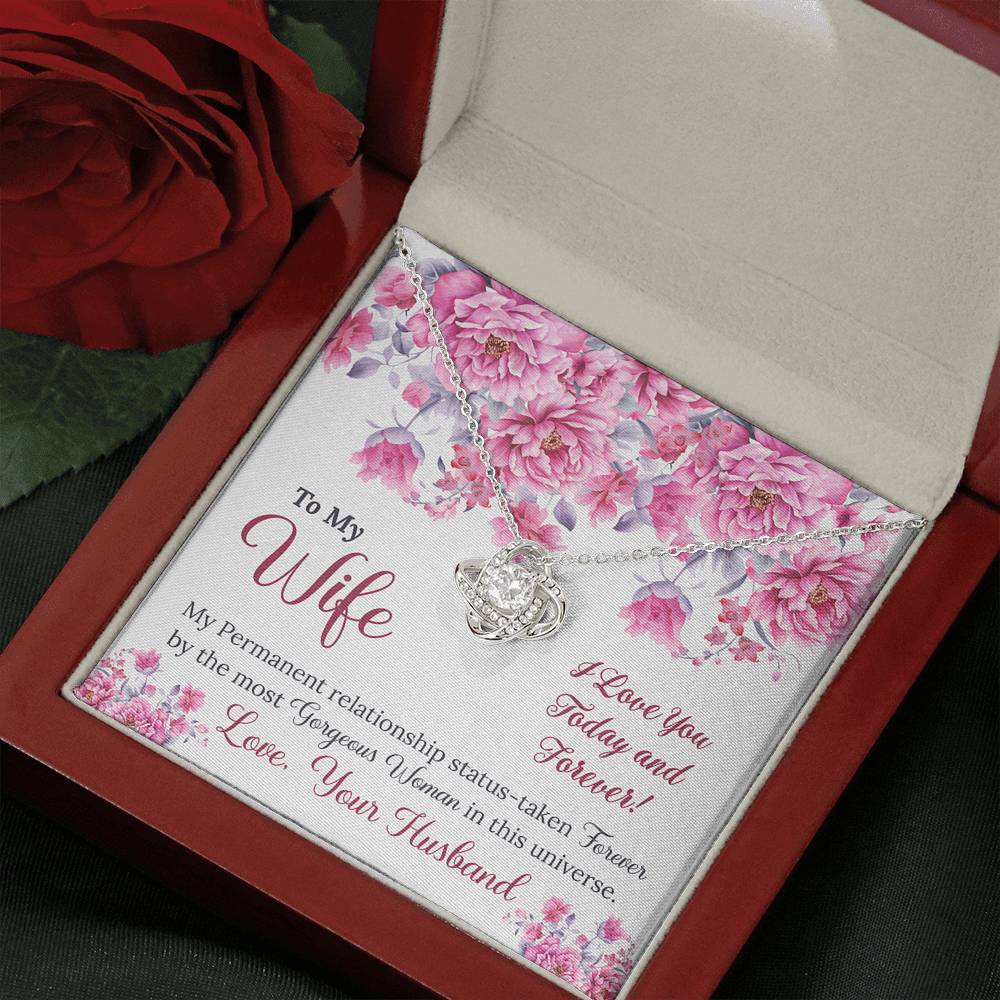 To My Wife | I love You Today and Forever! | Necklace with Message Card, Gift from Husband
