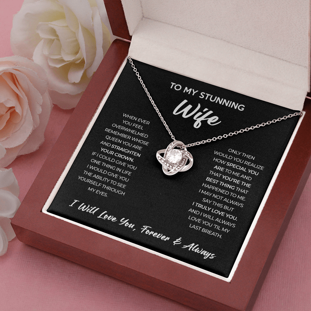Wife - Forever & Always - Love Knot Necklace