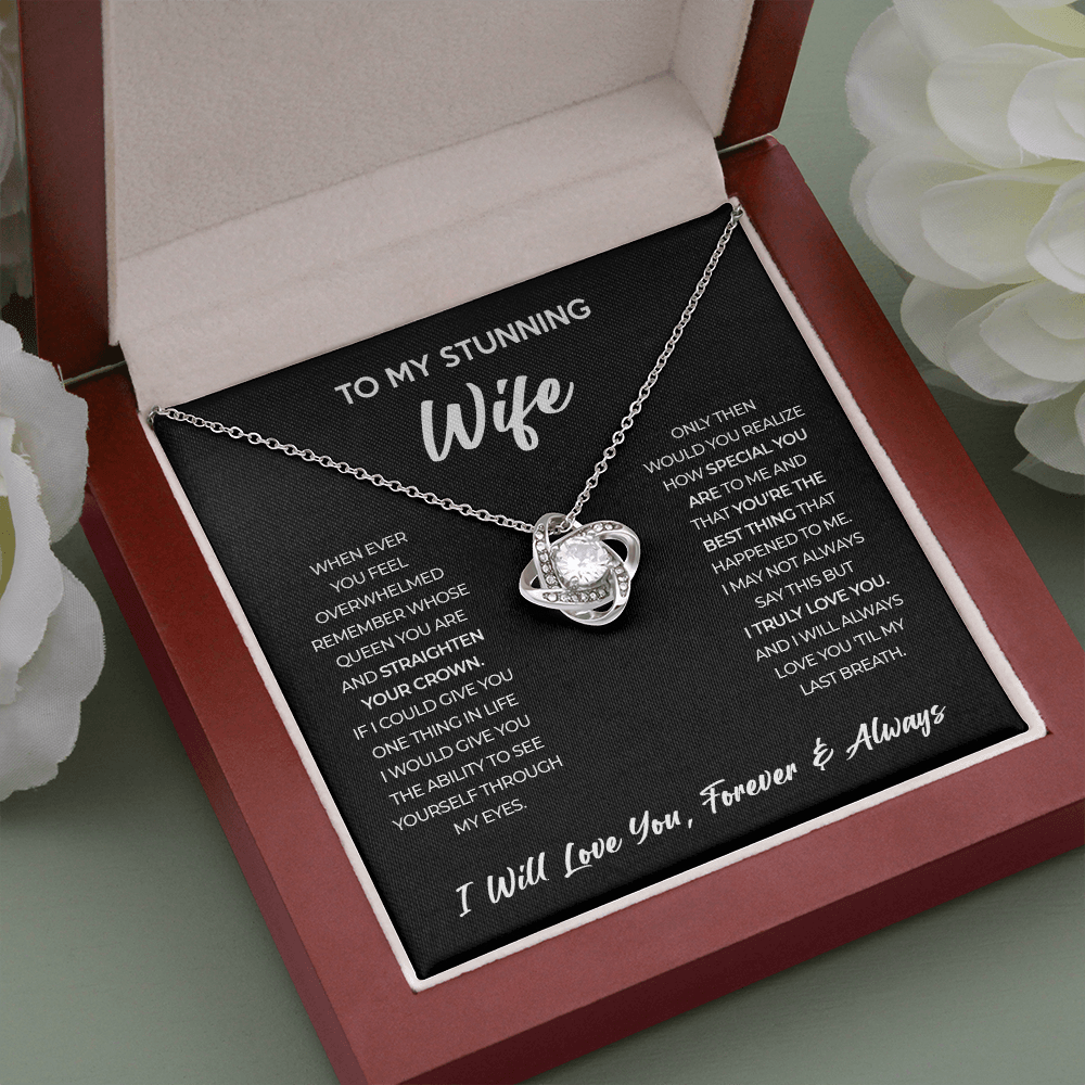 Wife - Forever & Always - Love Knot Necklace