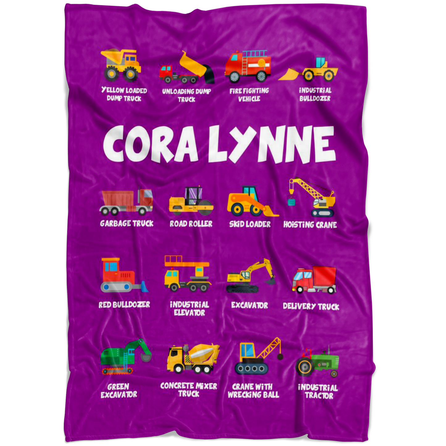 Cora Lynne Construction Blanket Purple